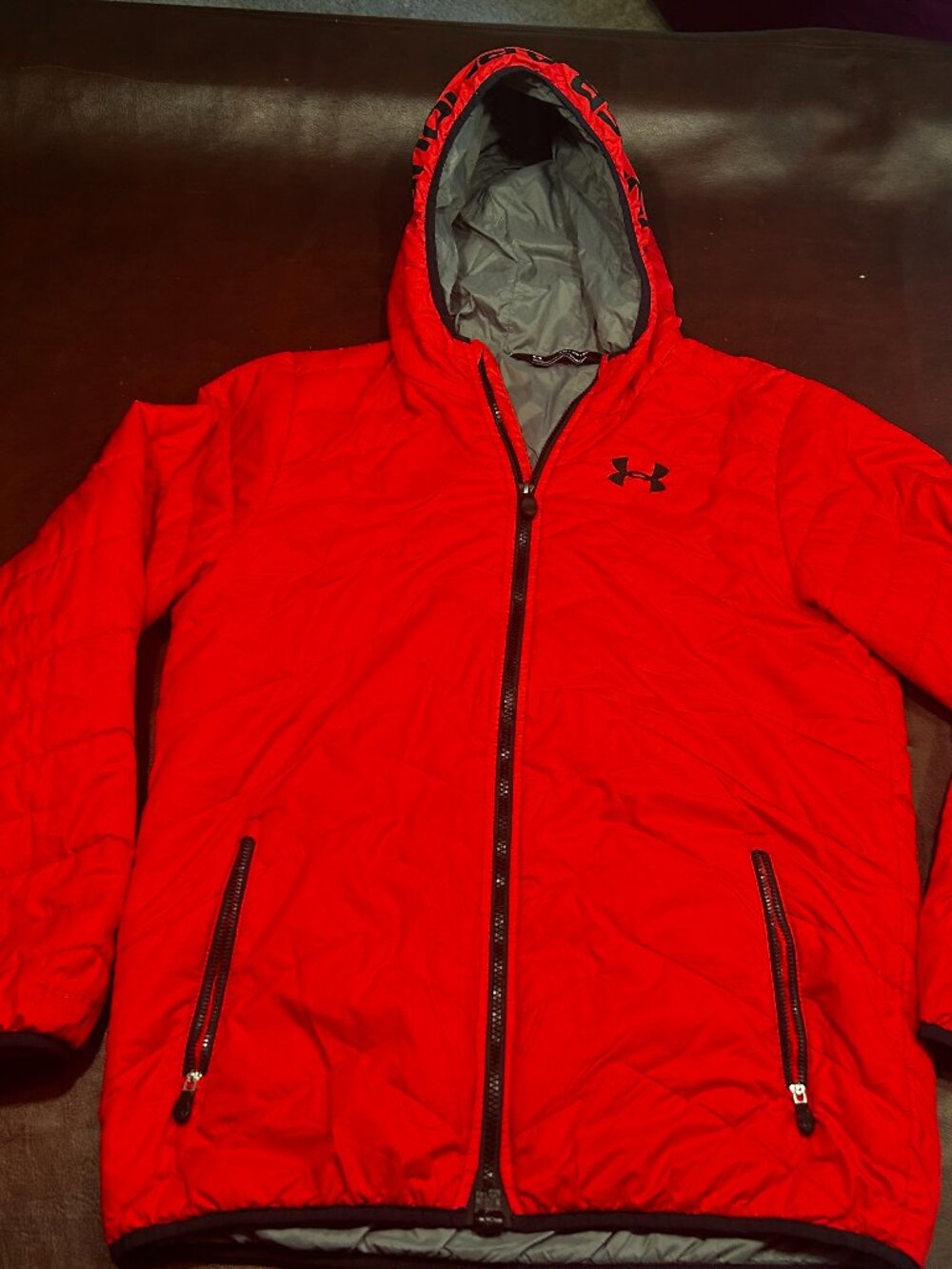 Youth XL Under Armour Red Puffer Coat